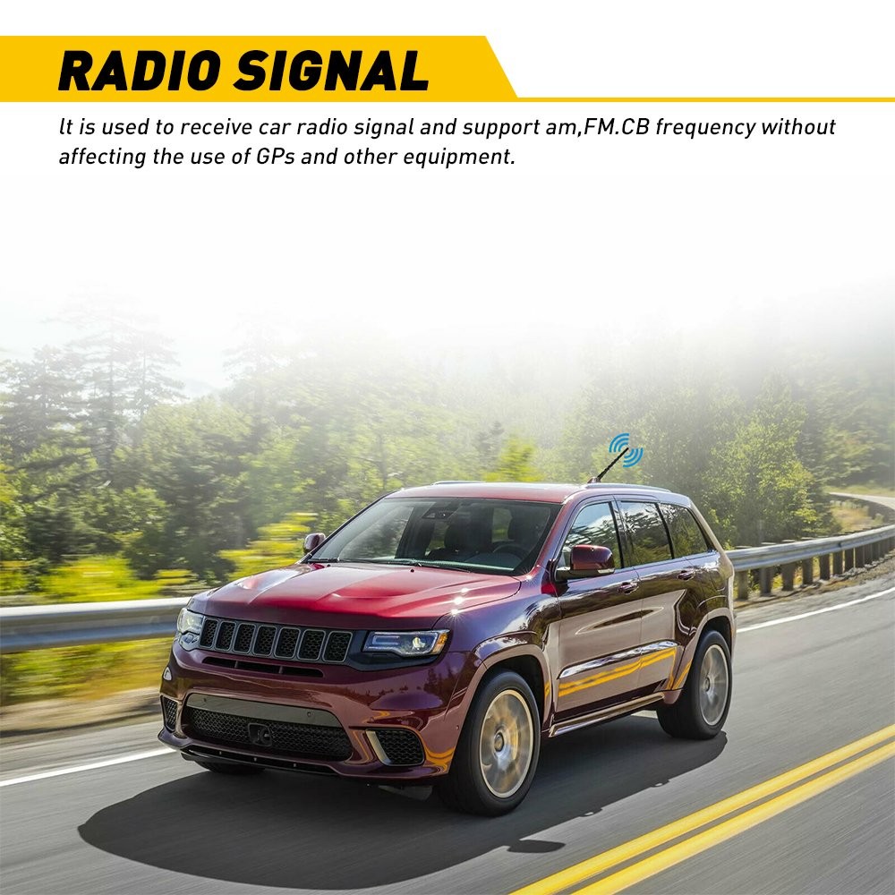 7″ Aerial in Antenna Mast AM/FM Car Radio Short Stubby Universal Spiral Style