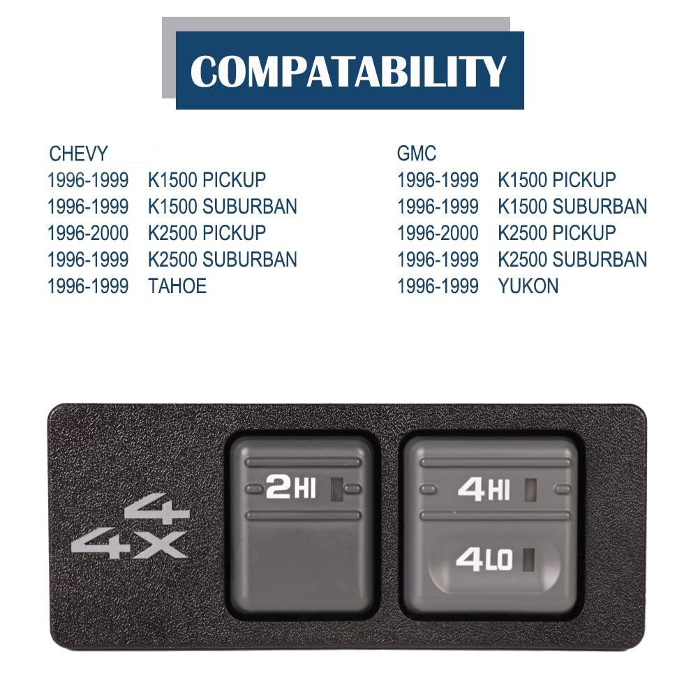 4WD Switch Button Control 10363353 For GMC Yukon Chevy Silverado Tahoe 19168766