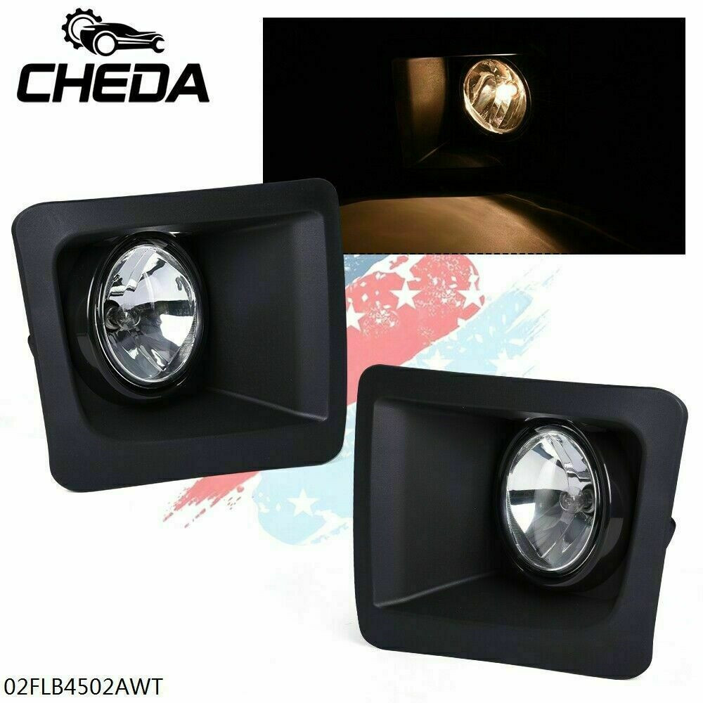 Clear Lens Bumper Fog Lights Left + Right Side Fit For 2014-2015 GMC Sierra 1500
