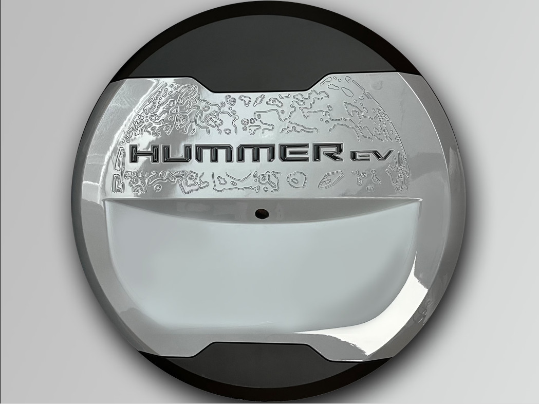 2024 GMC Hummer EV Spare Tire Cover Lettering Gloss Black GM OEM NEW 19435233