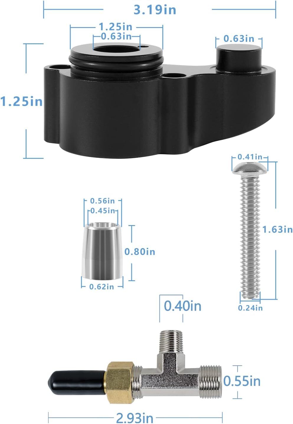 HP4600 Cylinder Gland Kit & HF4202 Bleeder Tee Kit for Baystar Hydraulic HC4645H