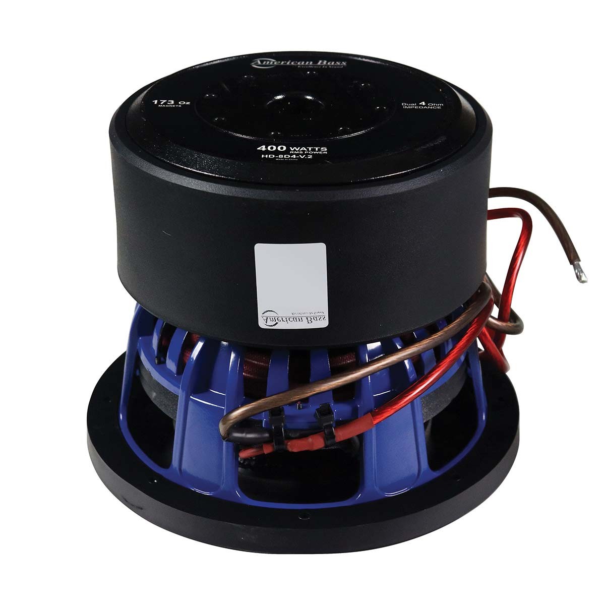 AMERICAN BASS HD 8” 400W/800W (RMS/MAX) ULTRA HEAVY-DUTY DUAL 4-OHM SUBWOOFER D4