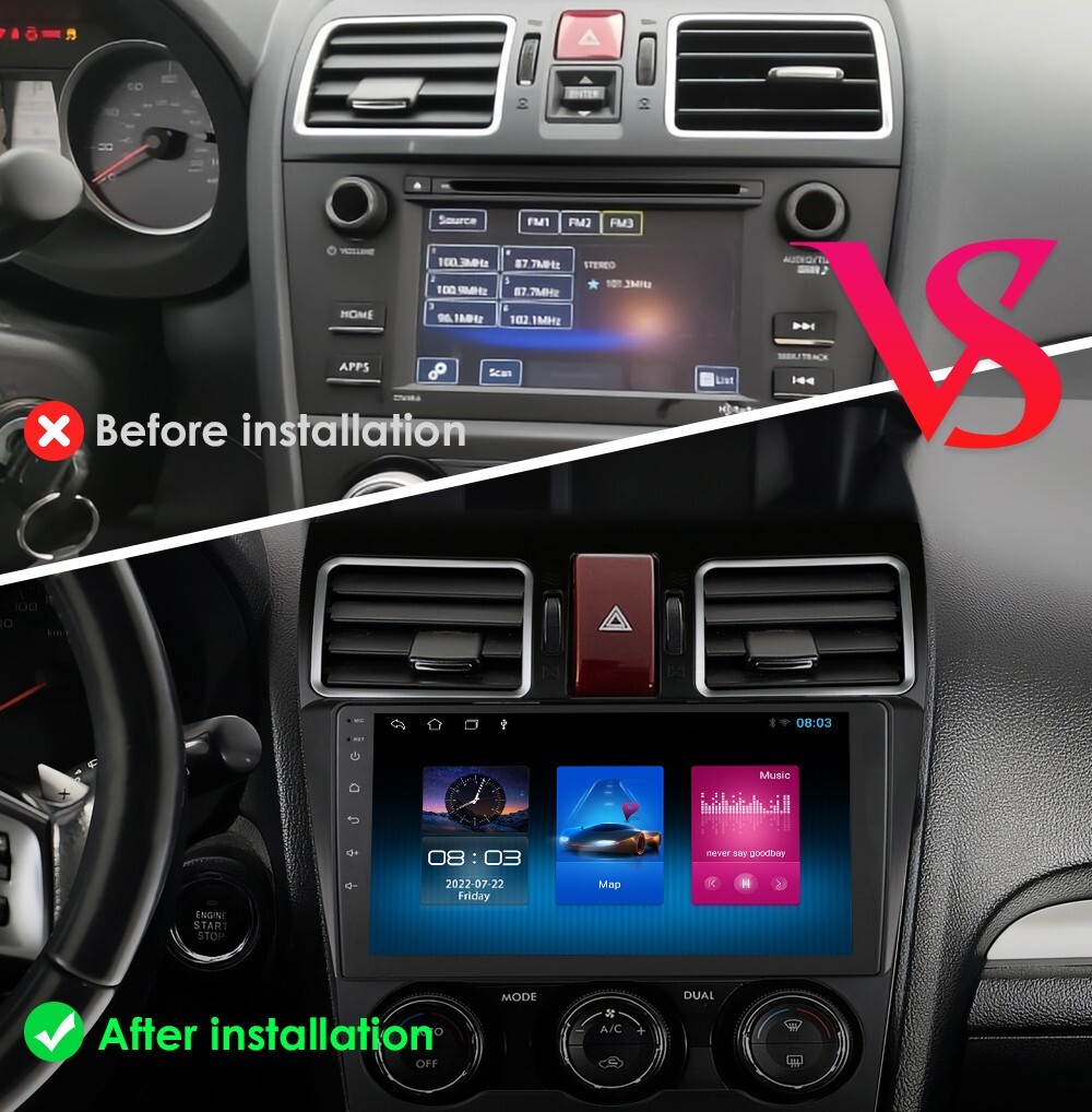 Plug&Play For 2015-2016 Subaru Impreza Android 14.0 Car Radio Apple Carplay GPS