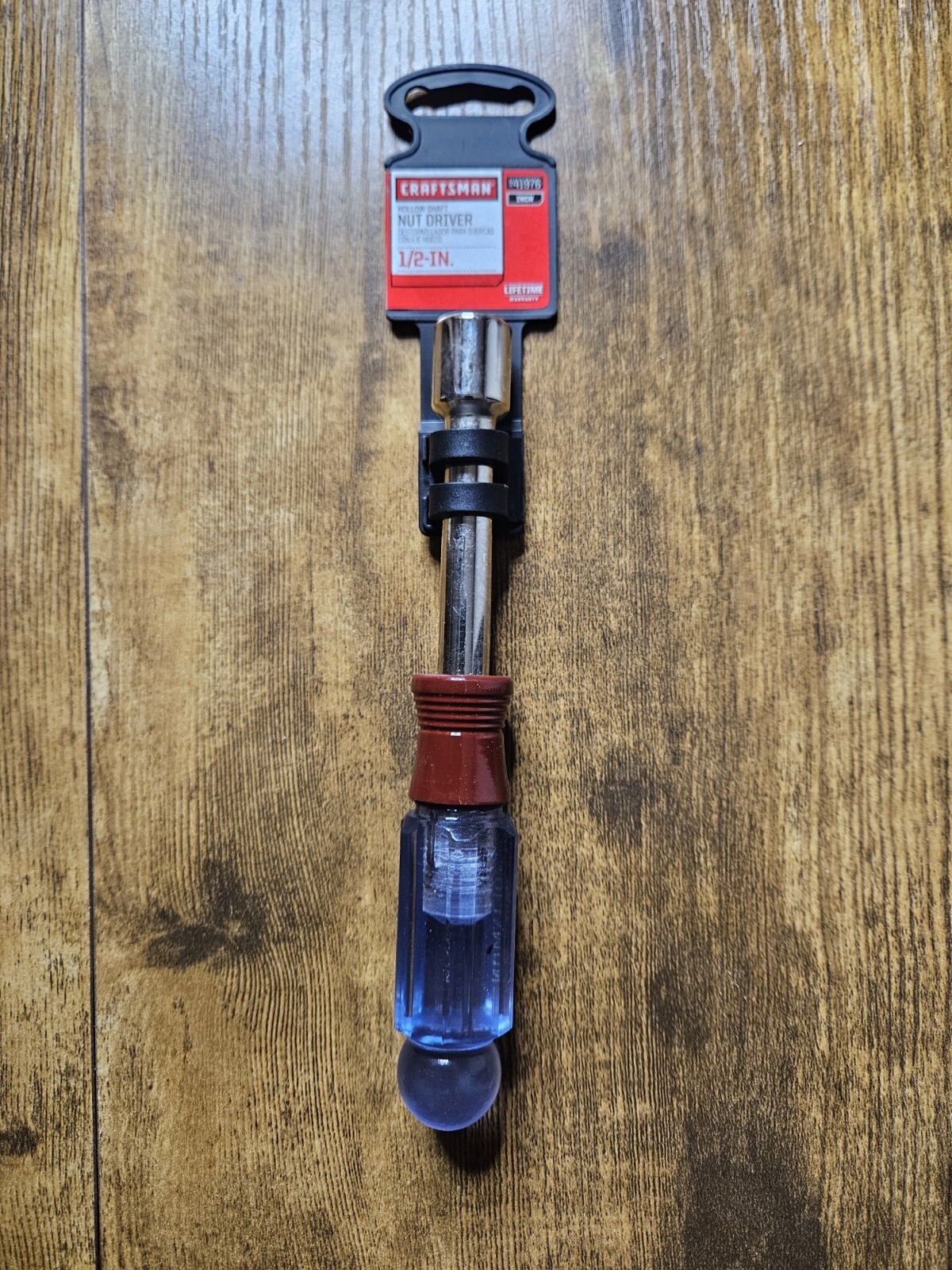 Craftsman USA 1/2″ Hollow Shaft Nut Driver Red Clear Handle 41976 USA NEW UNUSED