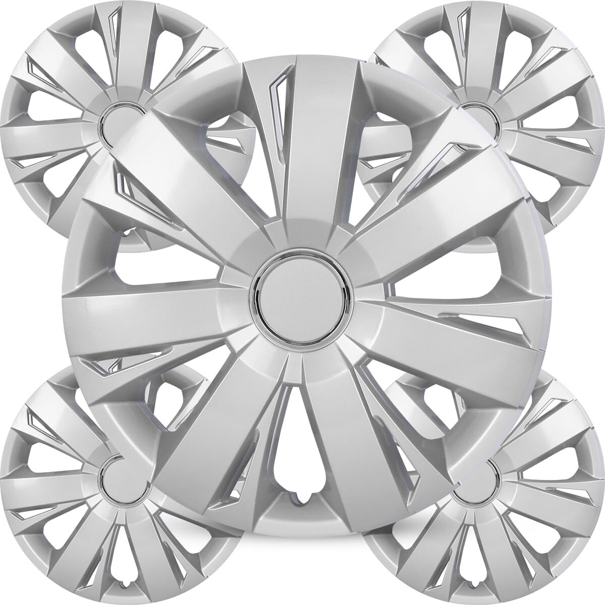 15″ Set of 4 Wheel Covers Full Rim Snap On Hub Caps for R15 Tire & Steel