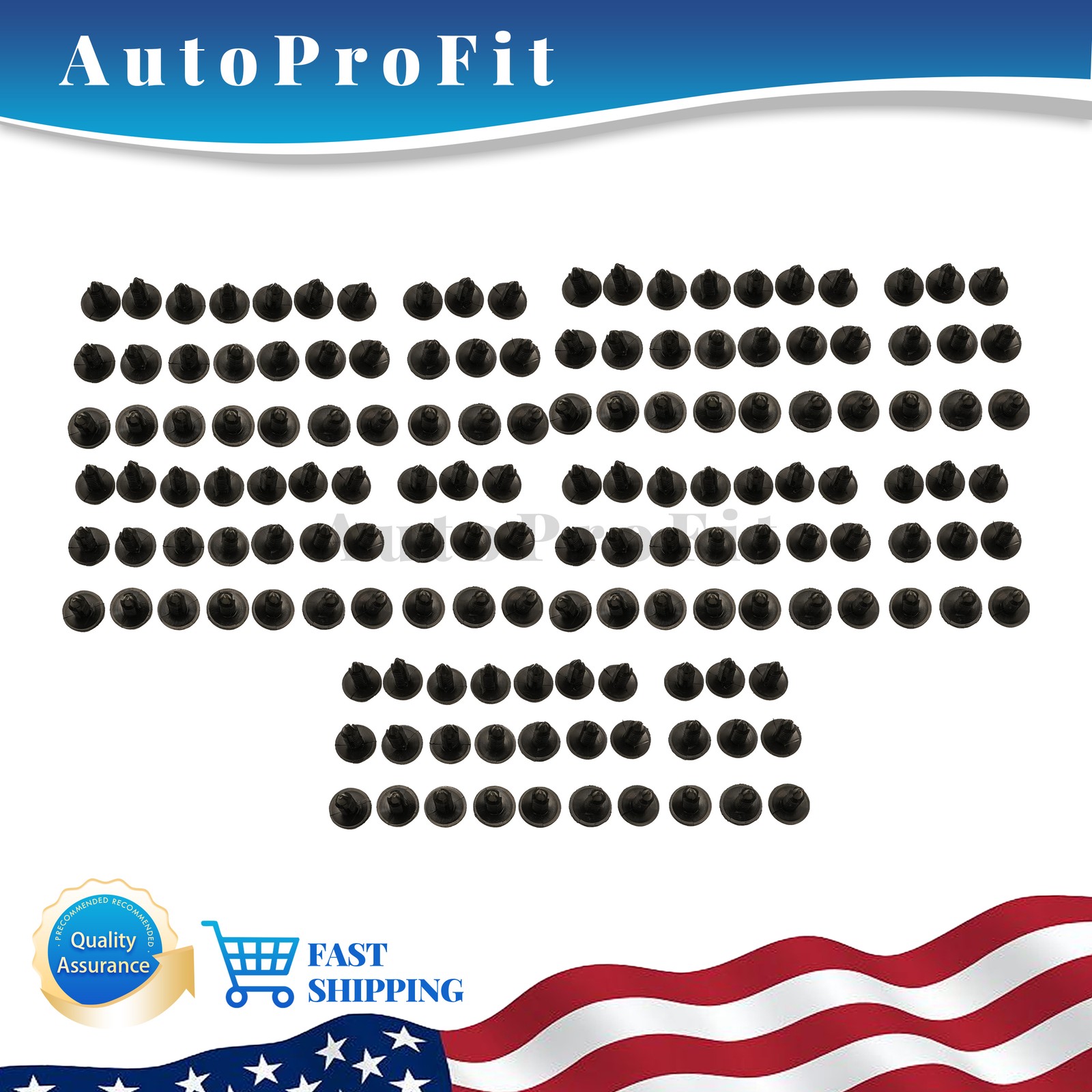 150x Push Pin Auto Car Bumper Fastener Clips Hole Plastic Rivets Retainer Fender