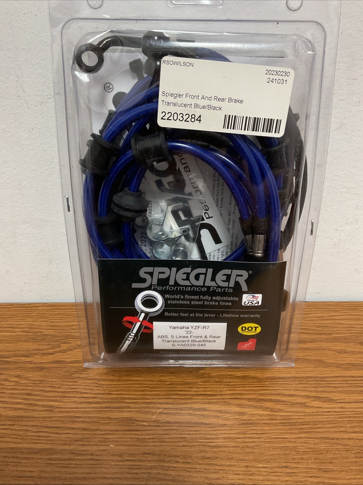 Spiegler Front And Rear Brake Line Kit Yamaha R7 2022-2025 S-YA0329-045