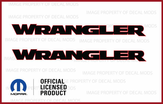 2007 – 2018 Jeep WRANGLER Hood Vinyl Decals Graphics Stickers JK Black Red FJ3Y7