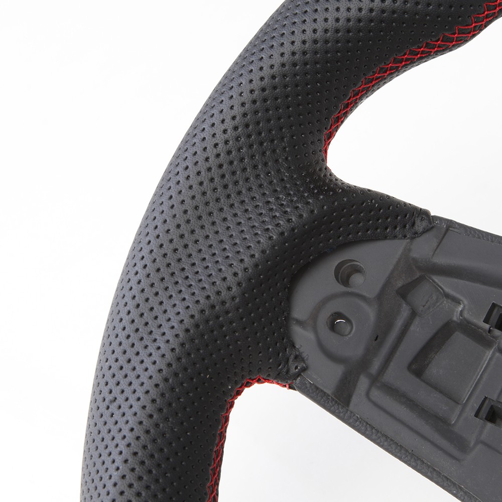 Real Carbon Fiber Steering Wheel For VW MK7 MK 7.5 Golf GTI 2013-2020 Red Line