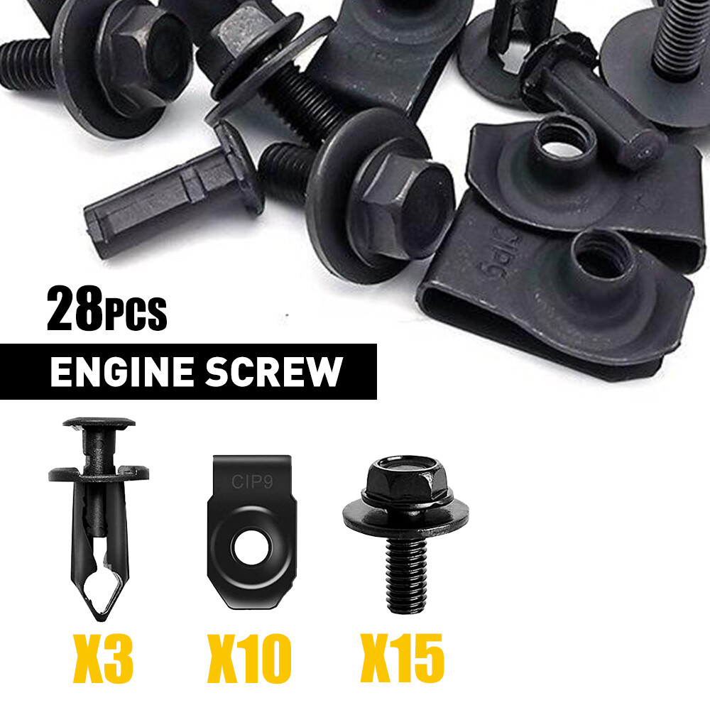 Engine Splash Shield Guard Bumper Hardware Kit Body Bolt Screw Clip Rivet U-nut