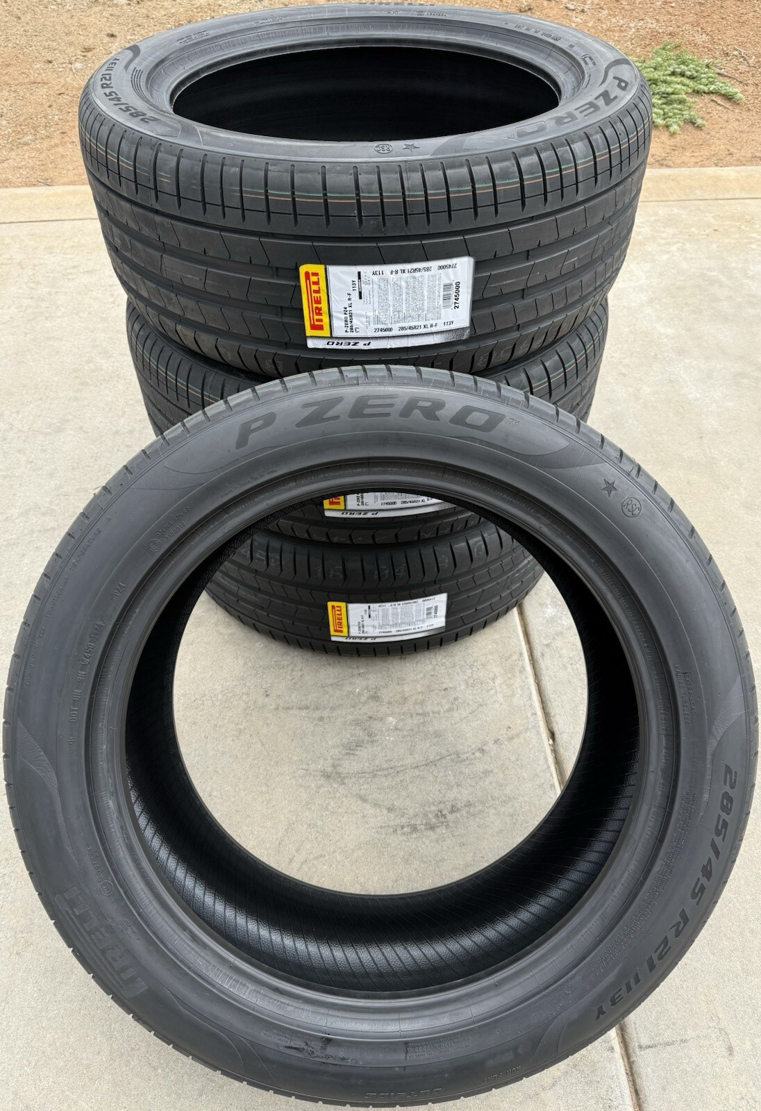 FOUR BRAND NEW 285/45R21 113Y Pirelli P Zero PZ4 Run Flat RFT RF BMW X7 Tires