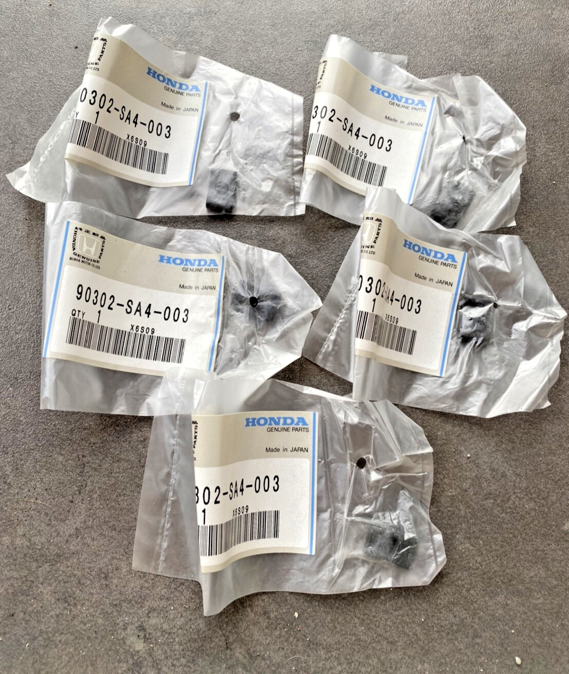 FOR HONDA CH150 CH250 CBR1000 NX125 SPRING NUT 4MM SET (QTY.5) NOS 90302-SA4-003