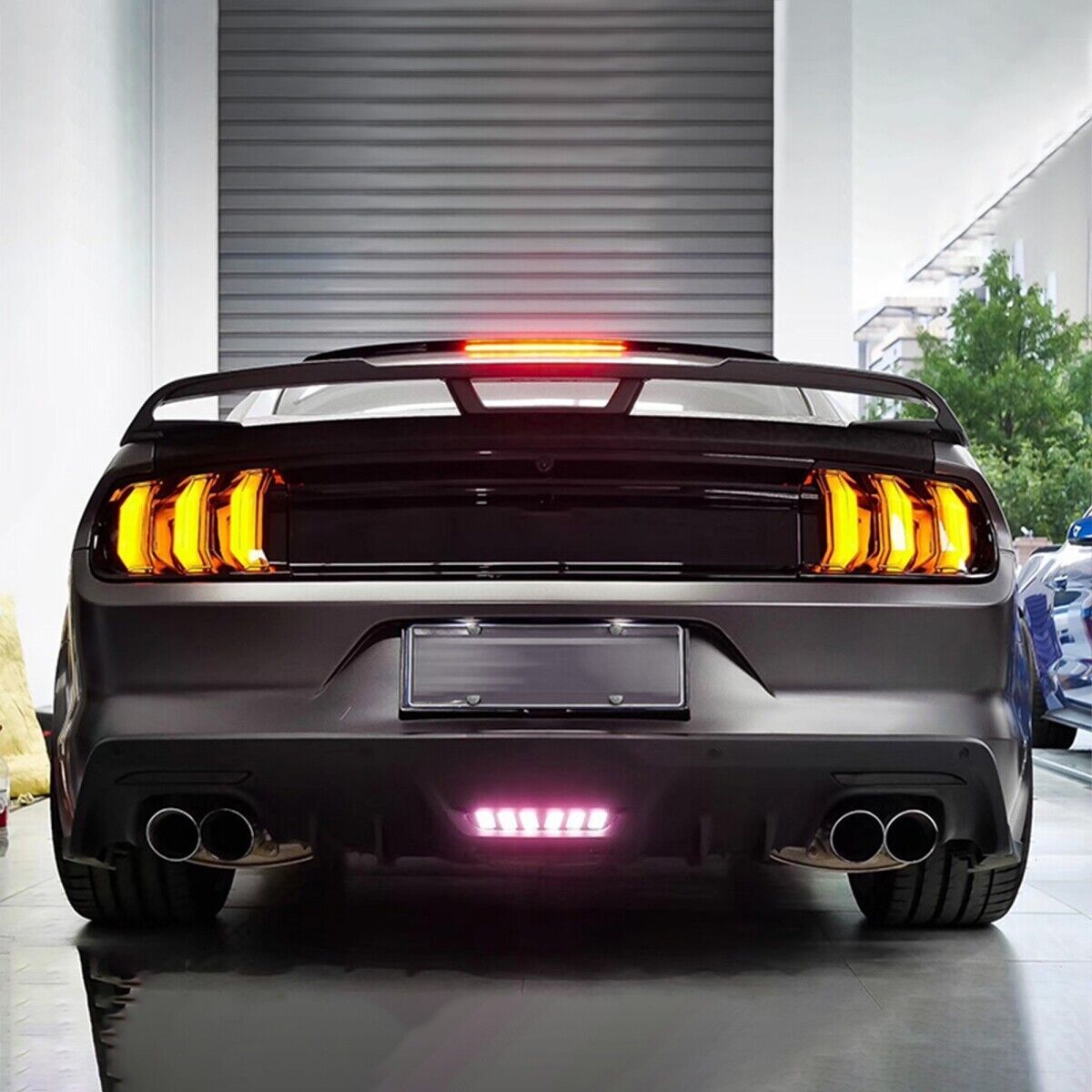 VLAND LED Clear Tail Lights Sequential Fit 2015-2023 Ford Mustang W/5 Modes Pair