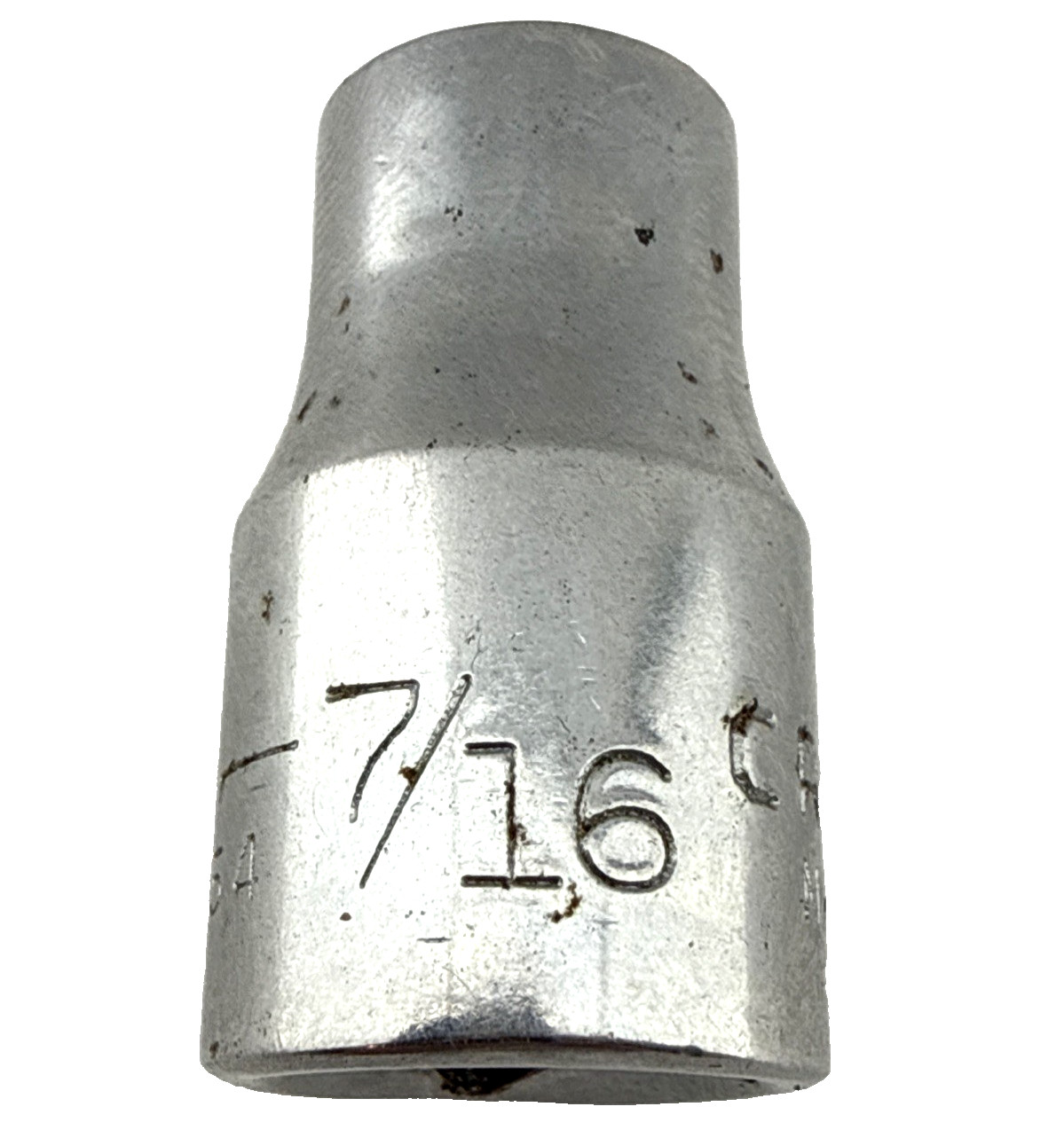 Craftsman Vintage 7/16 in 6 Point 1/2 Drive Shallow Socket G44054 USA