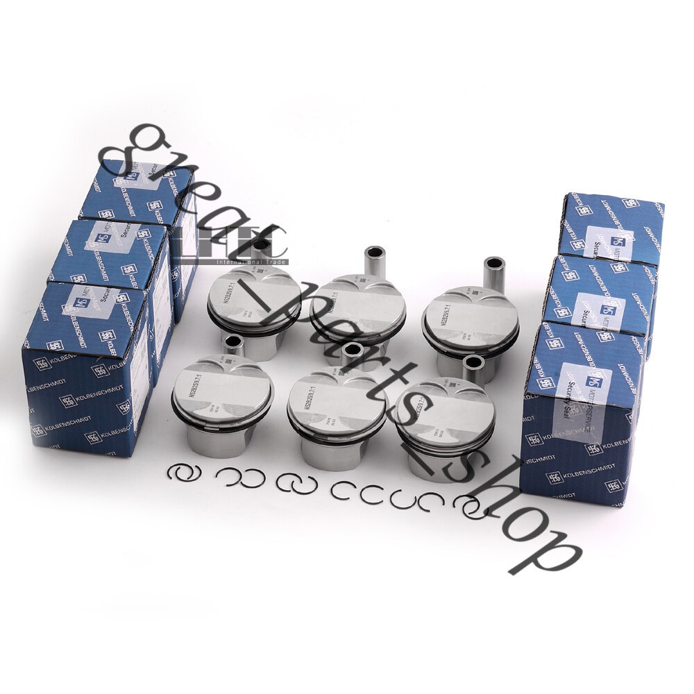 6x Pistons Rings KS STD Low Compression 9.7:1 For BMW E60 E90 325i 523i N52B25