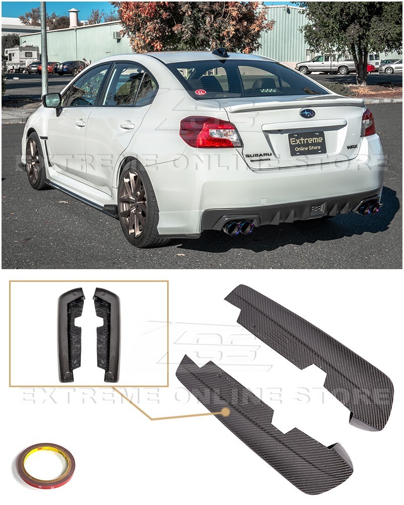 For 15-21 Subaru WRX STi | JDM CS Style CARBON FIBER Rear Apron Lip Splitter