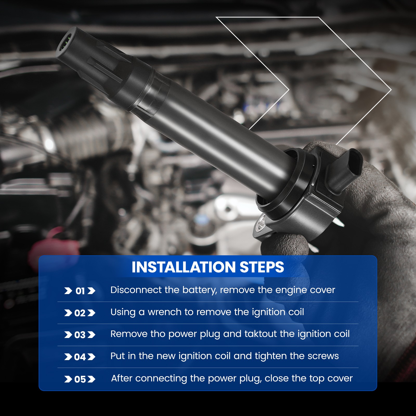 4x Ignition Coil and 4 Iridium Spark Plugs Kit Fits 2019-2023 Kia Forte 1.6L