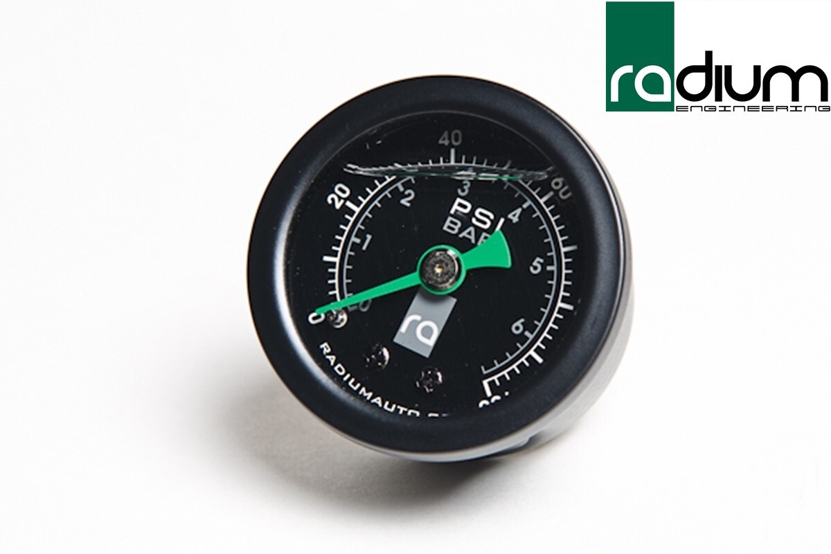 Radium 20-0029 Fuel Pressure Gauge 0-100 PSI Silicone Filled 1/8″ NPT