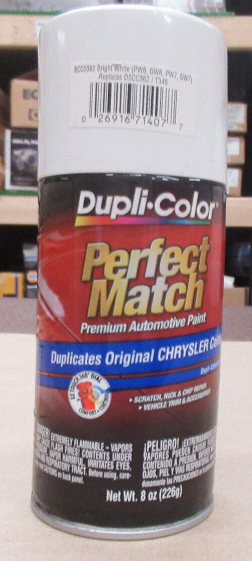 DUPLI-COLOR BCC0362 BRIGHT WHITE AUTOMOTIVE PAINT 8oz