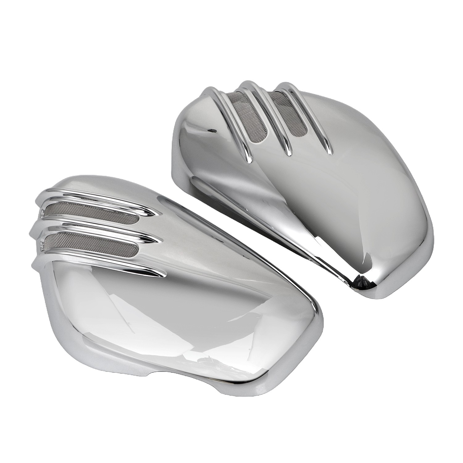 Chrome ABS Left & Right Battery Side Fairing Cover For Bobber & Speedmaster 1200