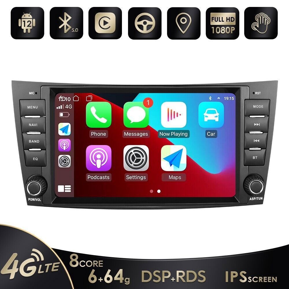 6+64GB Android 8Core For Mercedes-Benz E Class W211 W219 E350 Carplay Radio GPS