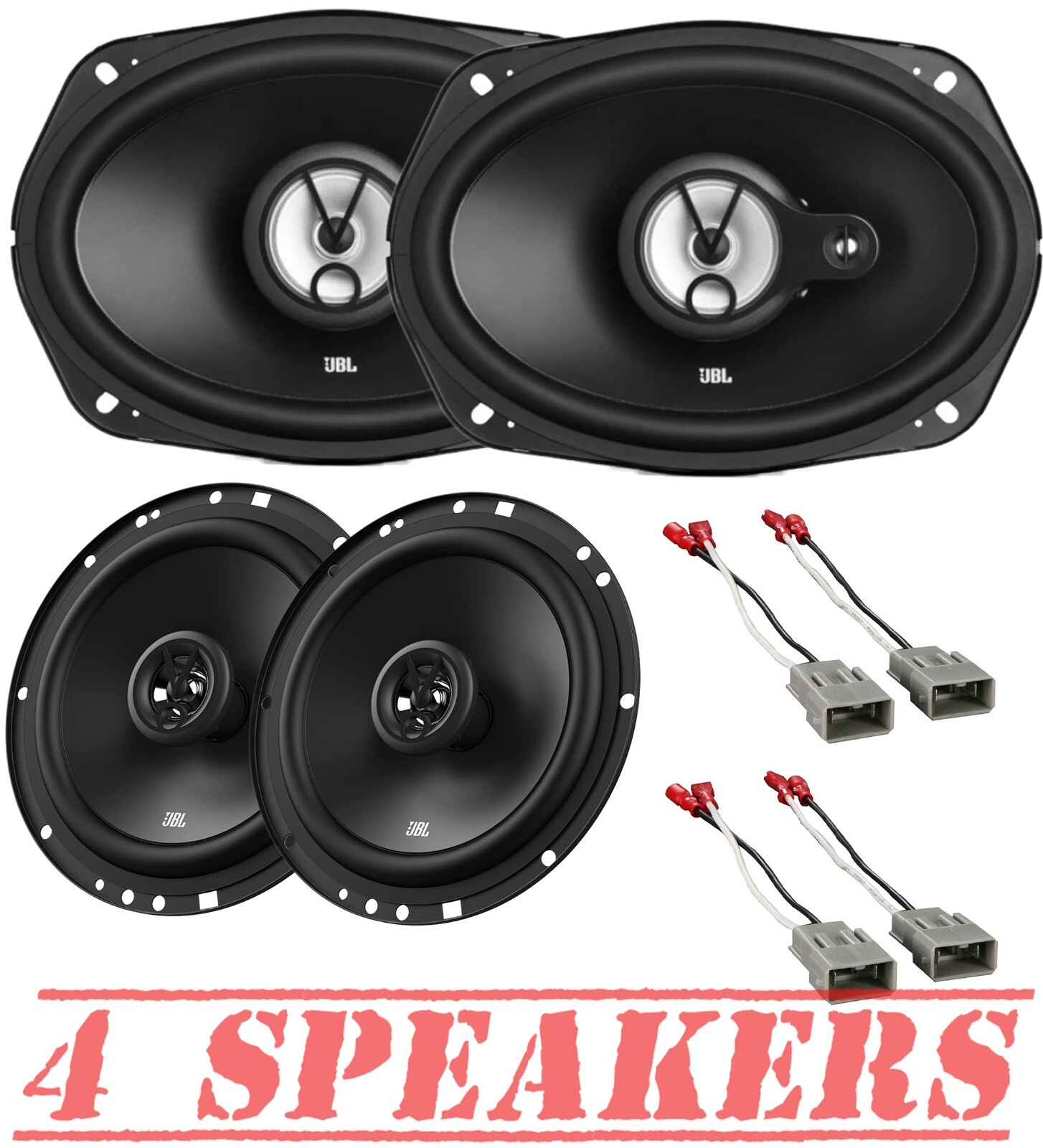 JBL Stage1 Front & Rear Door Car Replacement Speakers for 1997-2007 Honda Accord