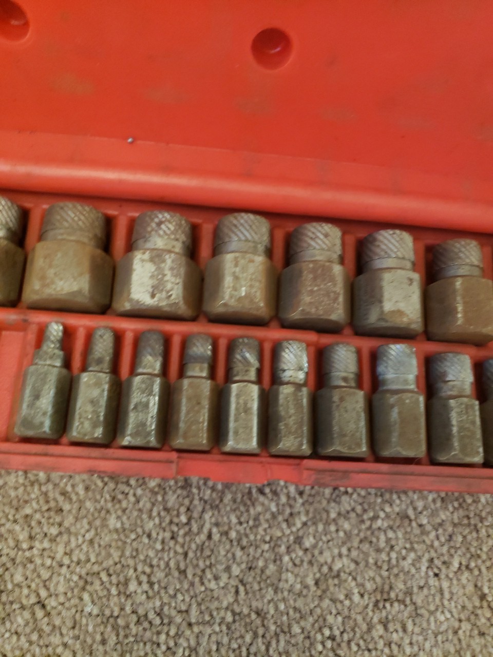 SNAP-ON TOOLS 25 PIECE SCREW EXTRACTOR SET MODEL REX25A Incomplete Missing 2