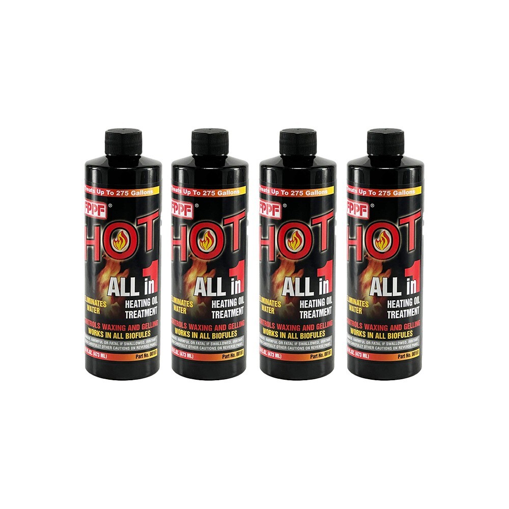 FPPF 00161 HOT All in 1 Heating Oil Treatment, 16 oz. Bottle – Pack of 4