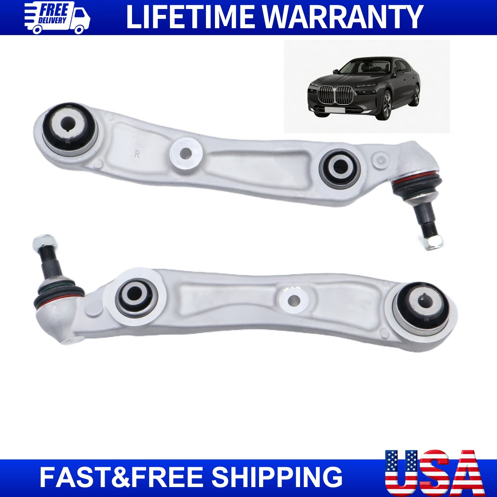 31106898553 1Set For 24-25 BMW 750e Front Left Right Lower Rearward Control Arm