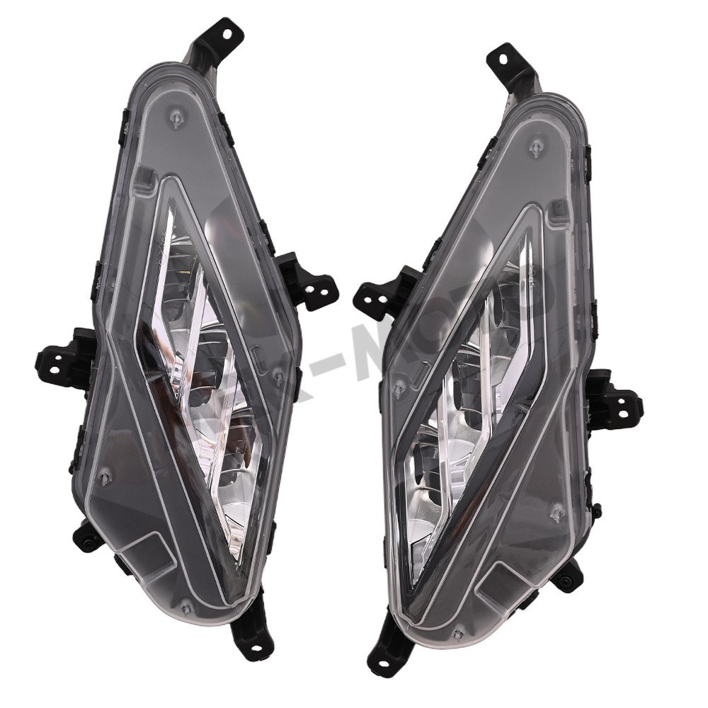 LED Fog Light & Fog Cover Bezels For 2022 2023 Kia Forte Driver Passenger Set