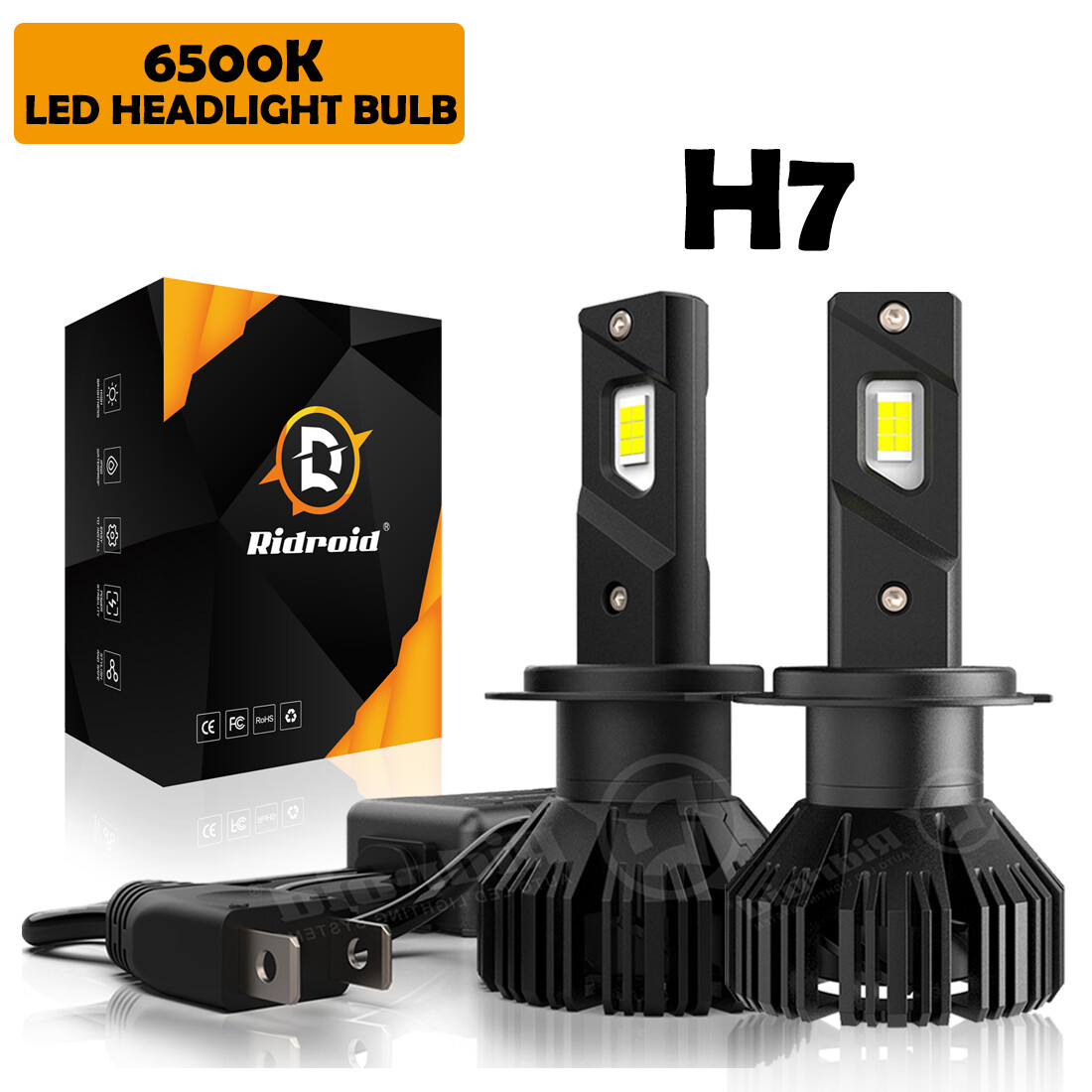 88000LM CSP LED Headlight Bulbs Kit High Low Beam 220W Super Bright 6500K White
