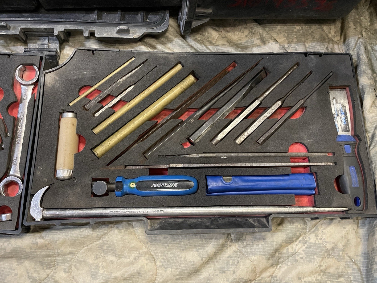 ARMSTRONG MILITARY TOOL KIT SET GENERAL MECHANIC USMC GMTK with Top Tray