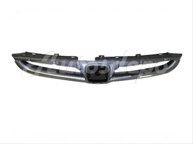 For 2006-2007 ACCORD SEDAN USA/MEXICO BUILT GRILLE SILVER FRAME W/ EMBLEM PLATE