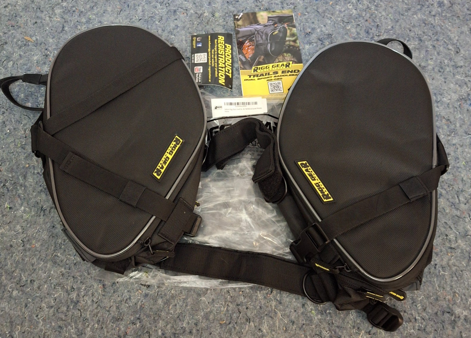 Nelson-Rigg Trails End Dual Sport Saddlebags RG-020 Black Rigg Gear Enduro Bags