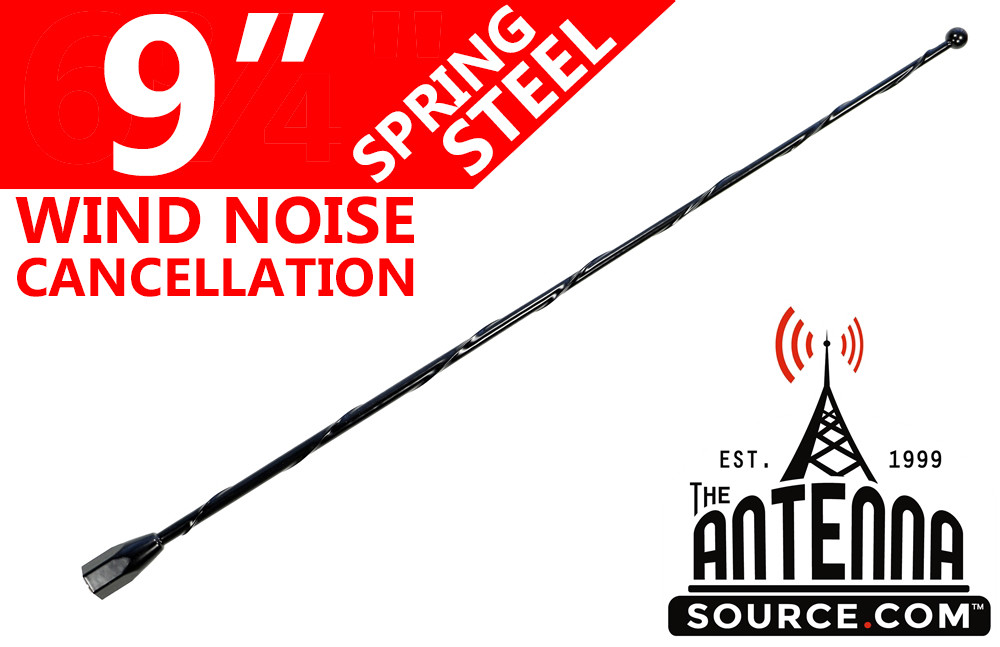 9″ Black Spring Stainless AM/FM Antenna Mast Fits: 2002-2005 GMC Envoy