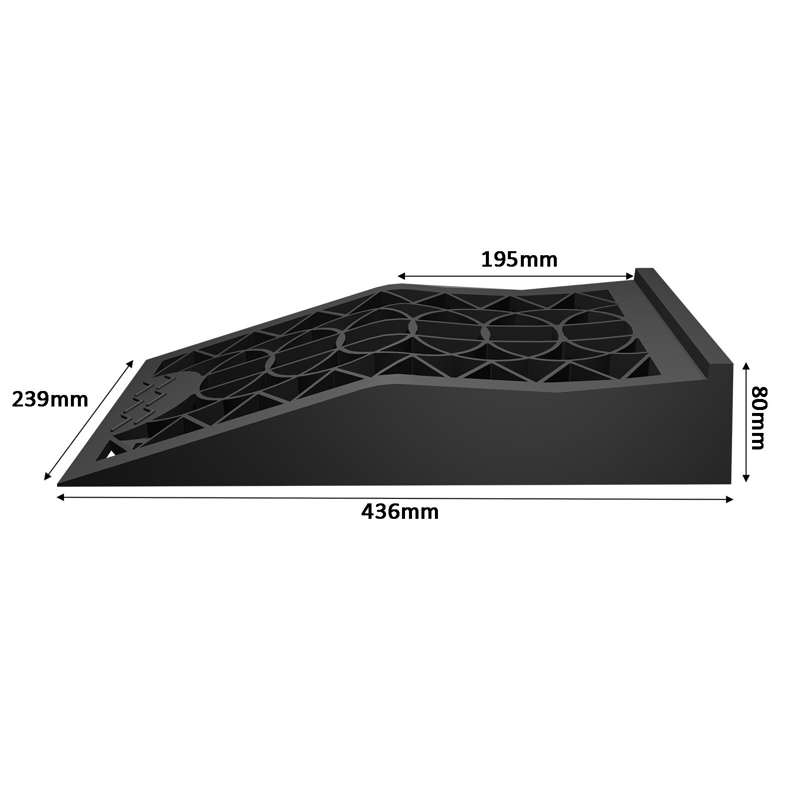 1 Pair Low Black Car Service Ramp for Lift and Vehicle Maintenance Portable 5T
