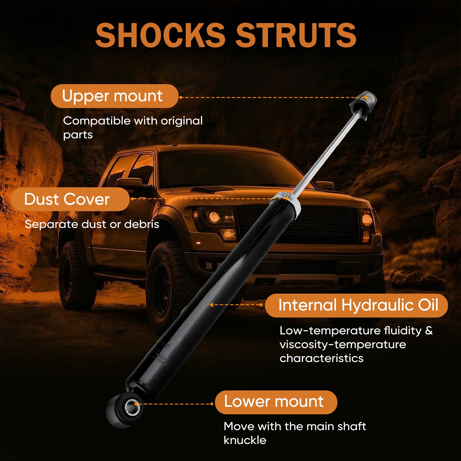 Rear Struts Assembly For 2000-2011 Ford Focus 2.0L Pair Set Left Right