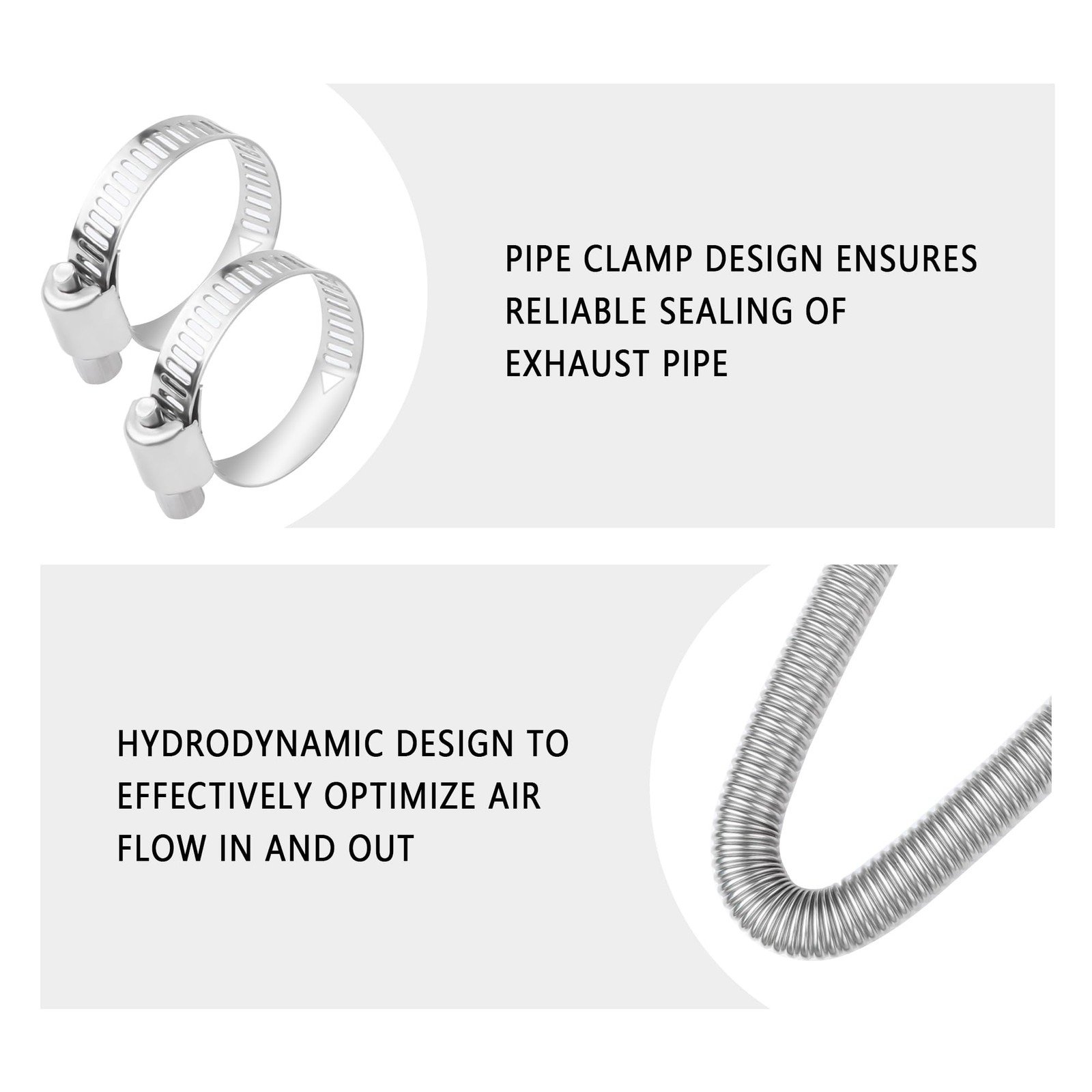 25mm/0.98″ Diesel Heater Exhaust Pipe with Silencer Muffler,Stainless Steel Pipe