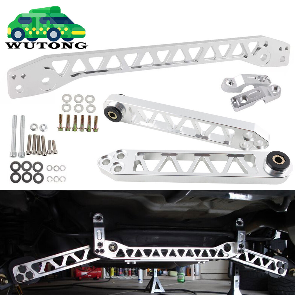 Silver Rear Lower Control Arms Subframe Brace For Honda Civic 01-05 DX ES LX EX