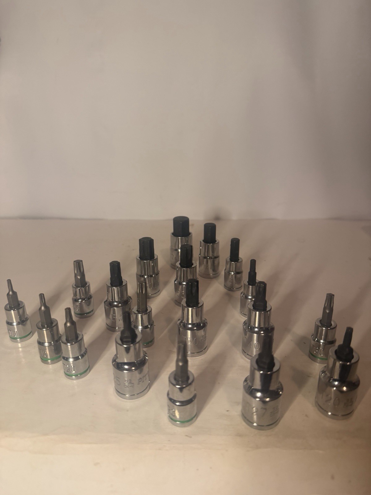 21 Pc Socket Hex Head And Torx Bit check last photo including those too!