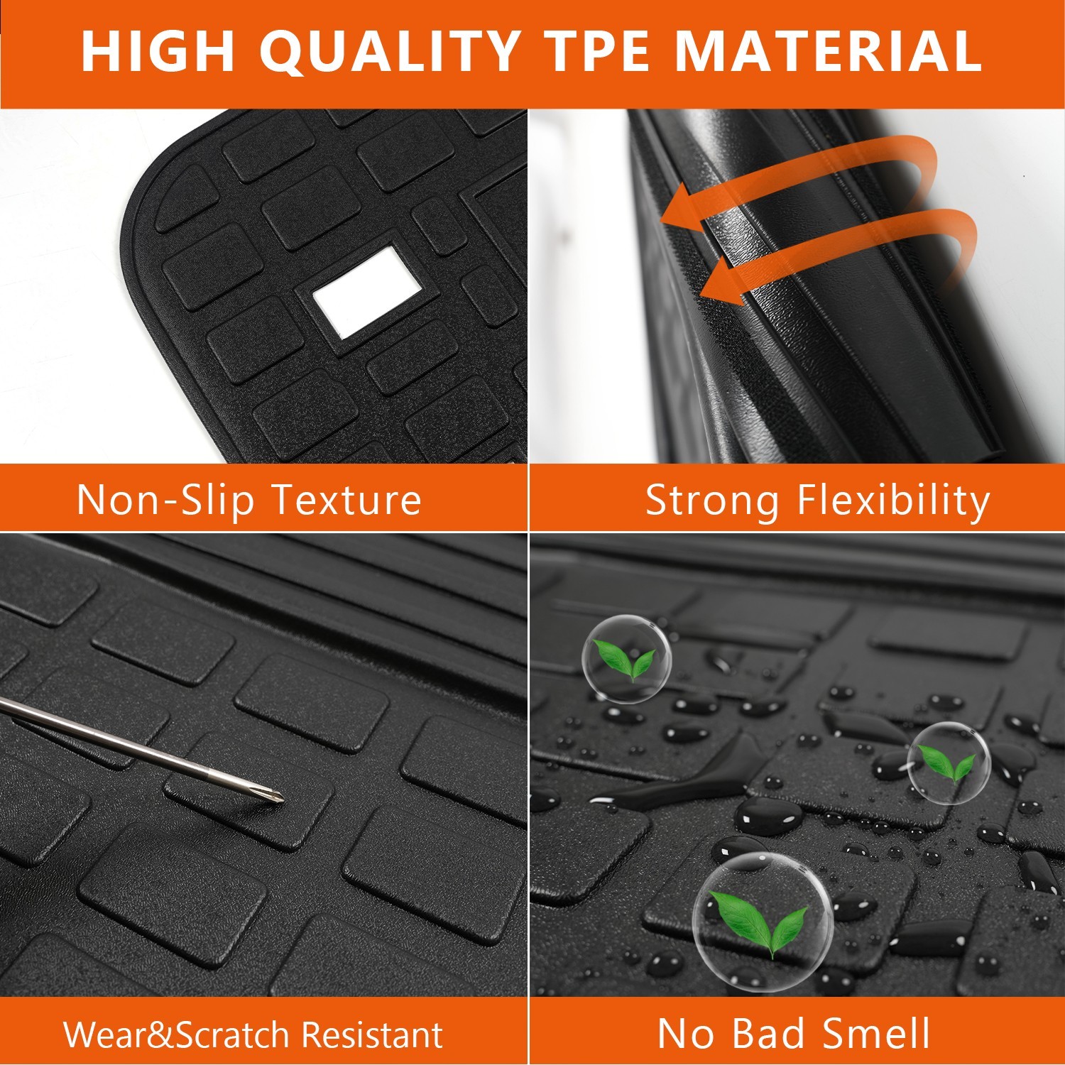 For 2021-2026 KIA Sorento Floor Mats Cargo Liner with Backrest Mats Trunk Mat