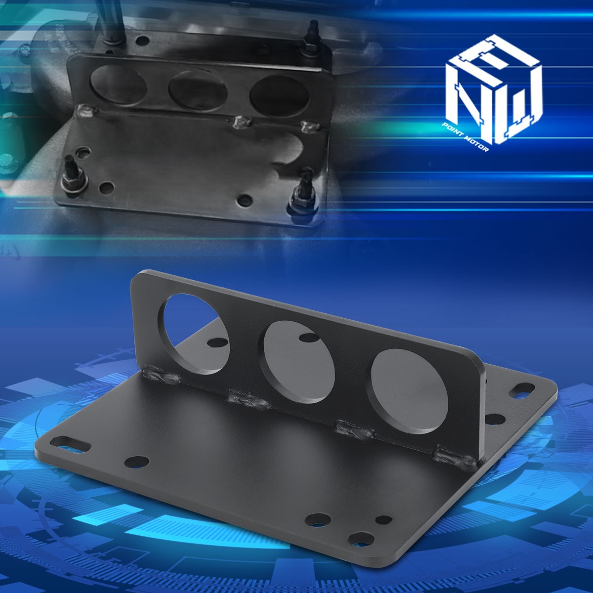 For Chevy Ford SBC & BBC Engines Black 3/16″ Steel Engine Lift Plate Bracket