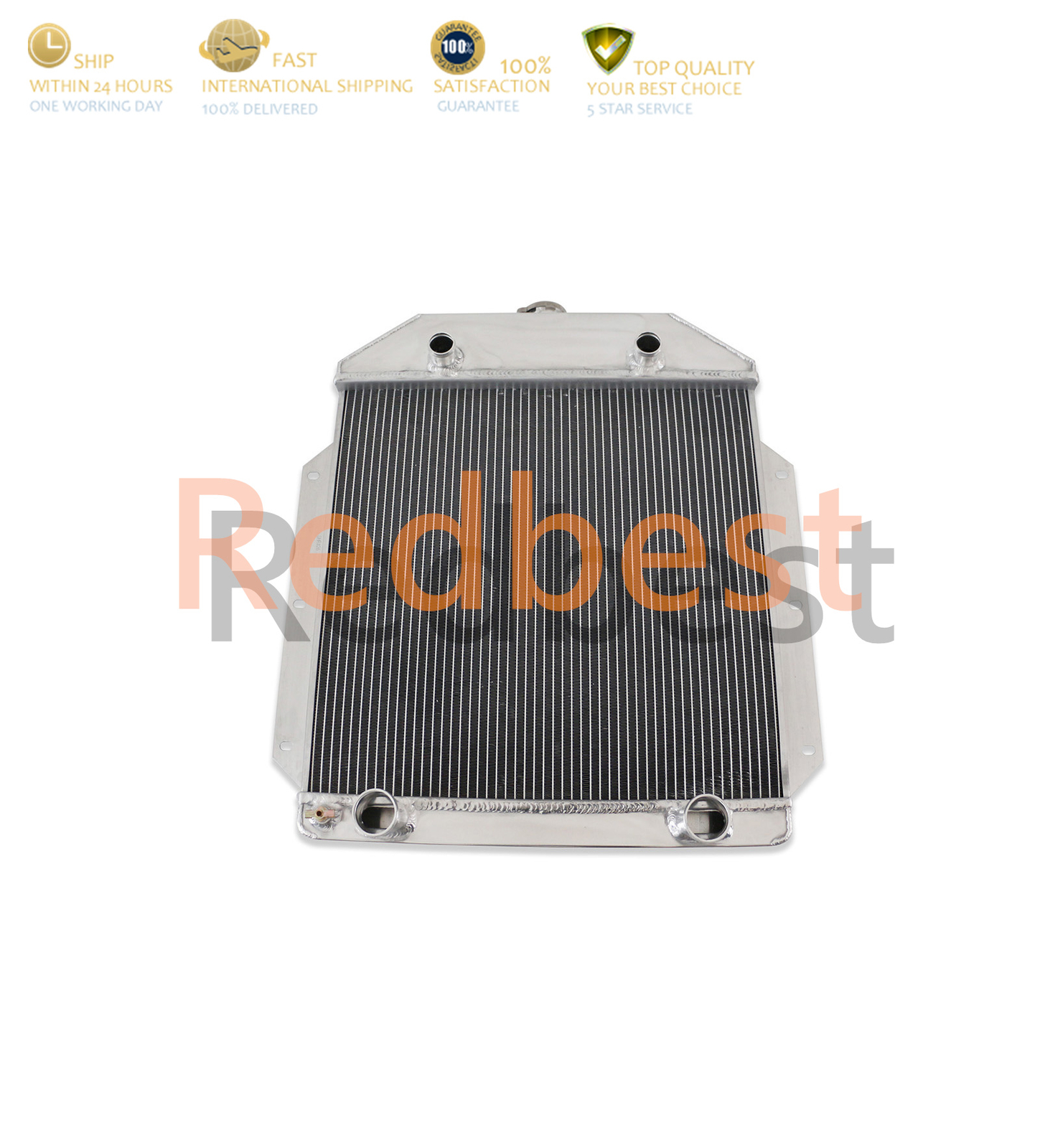4 Rows Aluminum Radiator For 1949-1953 51 52 Ford Cars w/ Flat Head Config V8 MT