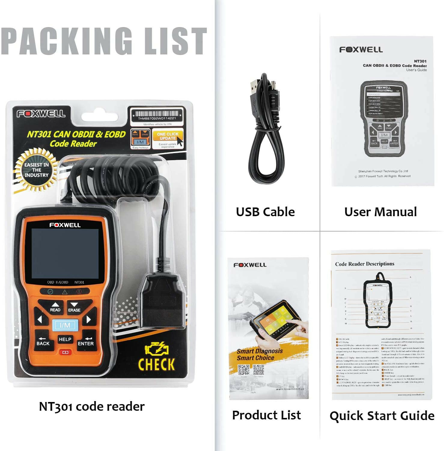 Car Code Reader OBD2 Diagnostic Scanner Car Engine Fault Scan Tool Light Reset