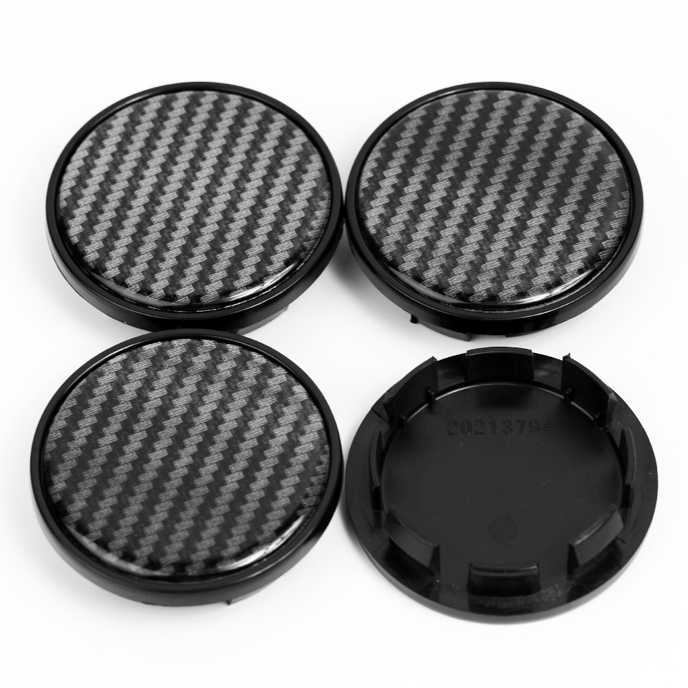 4pc 66mm 2.6″ Wheel Hub Center Cap Carbon Fiber For 3B7601171 69991 Beetle CC