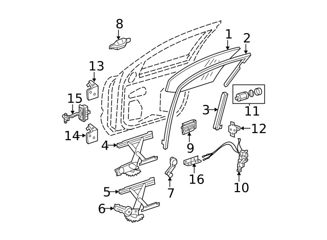 Genuine GM Dark Smoke Gray Front Driver Side Exterior Door Handle 25875521