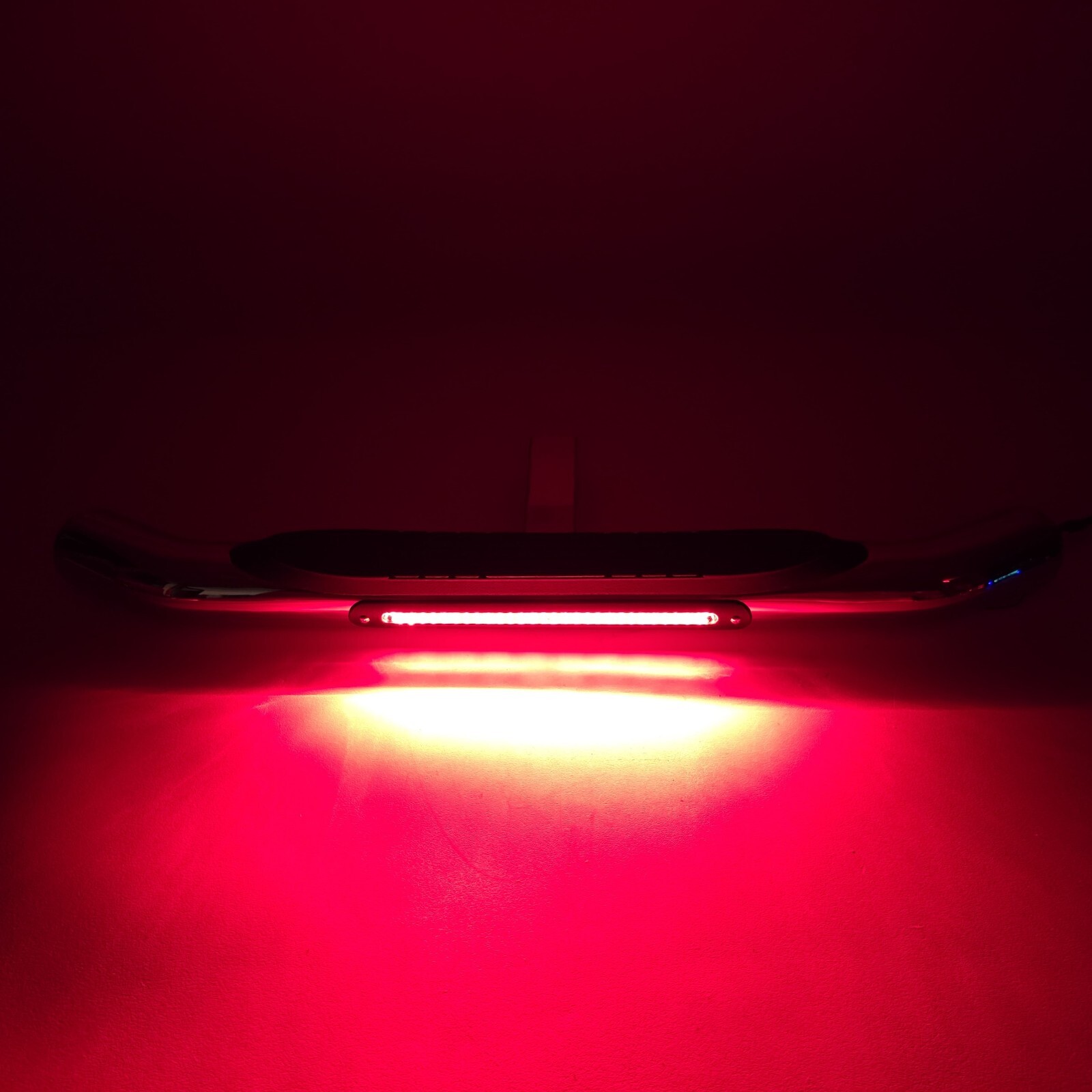 36″ L 2″ Receiver Tow Hitch Bar 3″ Round Curved Chrome LED Brake Light Universal