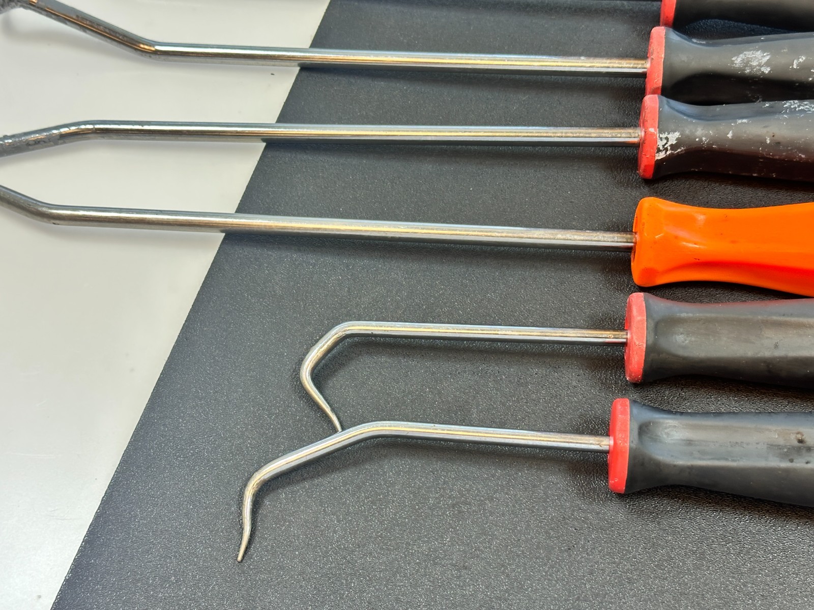 ?? Snap-on Tools USA 6pc RED Soft Soft Grip Radiator Hose Pick Set, (1) Orange