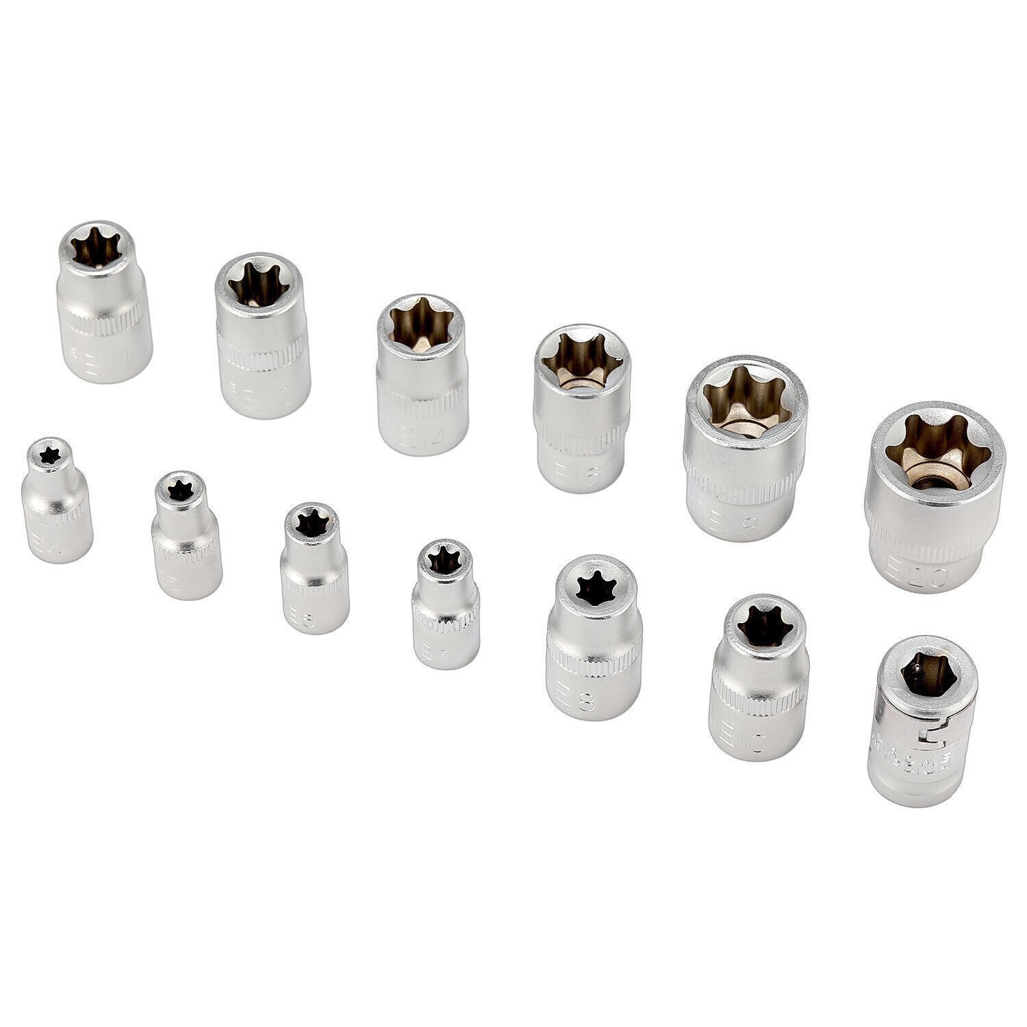 Security Bit Set T10 To T60 E-Series 3/8 Drive Ratchet Compatible Tools 34 Count