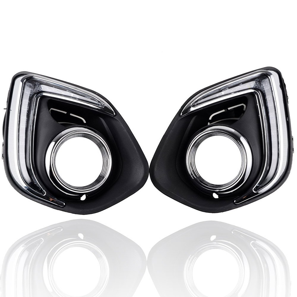 LED DRL Daytime Running Fog Light Cover For Mitsubishi Outlander Sport ASX 13-15